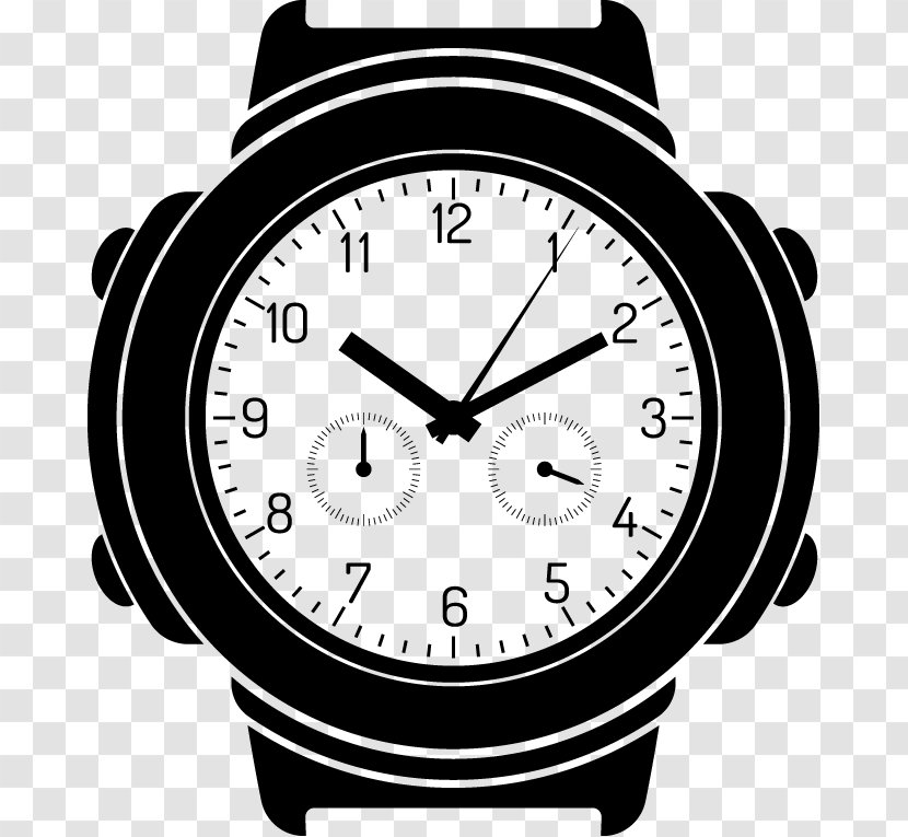 Seiko Swatch Clock - Black And White - Exquisite National Day Transparent PNG