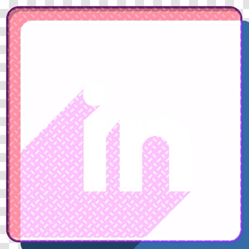 Linkedin Icon Media Shadow - Magenta Pink Transparent PNG