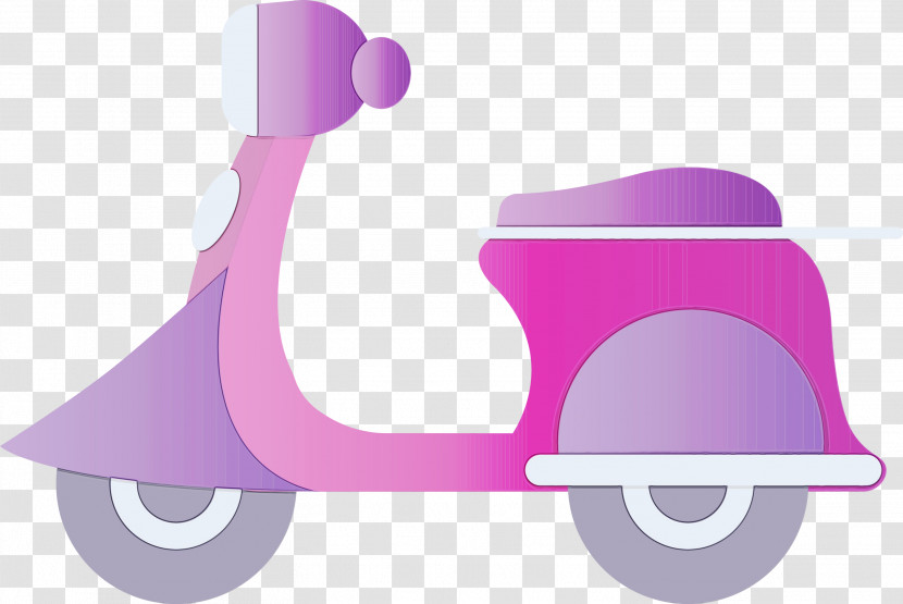 Pink Violet Purple Vehicle Kick Scooter Transparent PNG