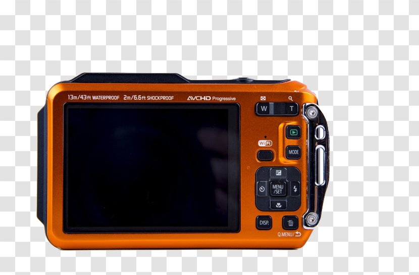 Olympus Stylus 500 Camera Digital Data - Lumix - Orange Cameras Transparent PNG