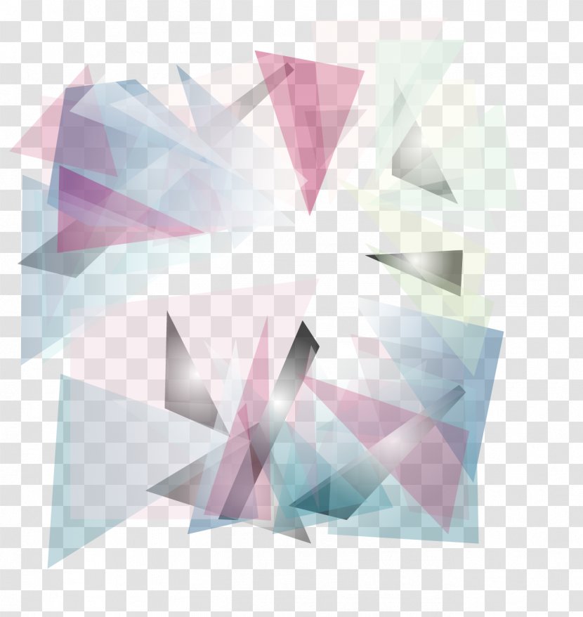 Euclidean Vector Geometry Abstraction - Product Design - Pink Abstract Background Transparent PNG