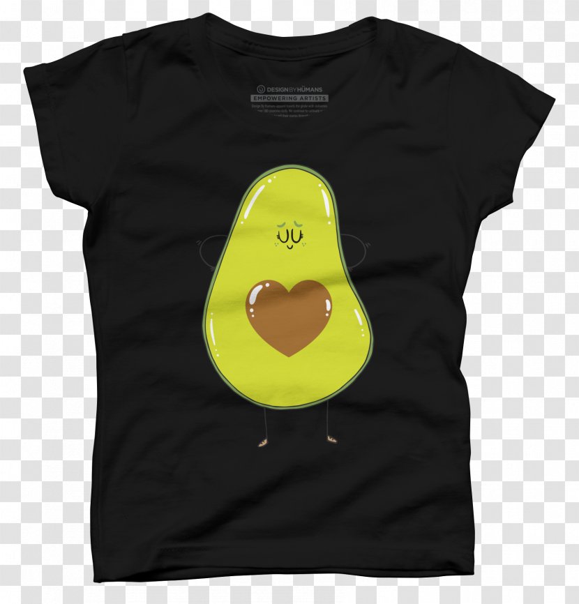 T-shirt Sleeve Yellow Brown Outerwear - Black - Avocado Transparent PNG