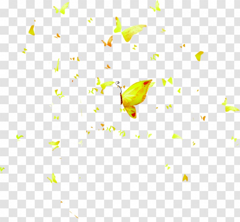 Butterfly Yellow Gold - Flying Creative Transparent PNG