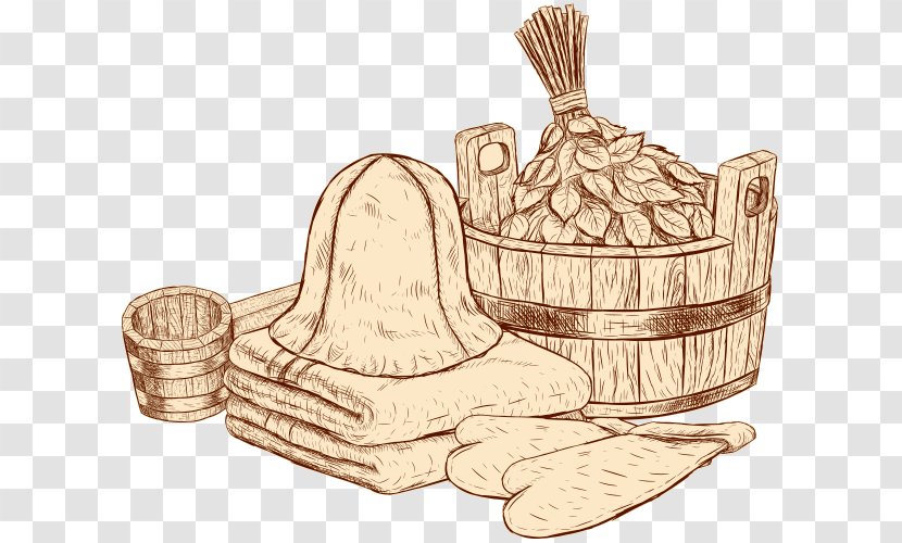 Sauna Banya Food Towel Illustration - Hand Transparent PNG