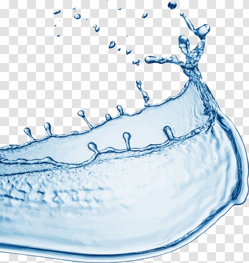 Water Splash Drop Euclidean Vector - Color - Hand Painted Blue Current Transparent PNG