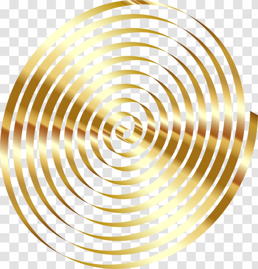 Spiral Gold Whirlpool Maelstrom Clip Art - Background Transparent PNG