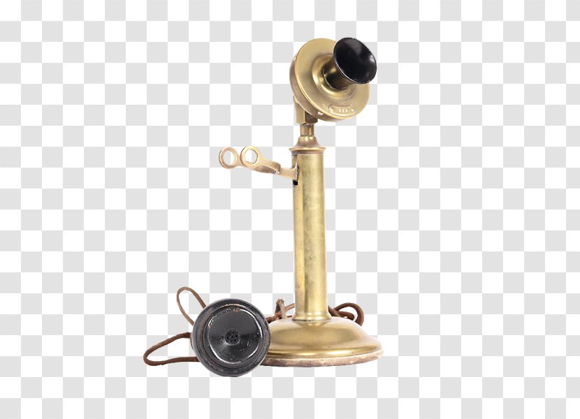 Retro Style Telephone - Brass - Dw Transparent PNG
