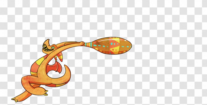 Reptile Cartoon - Orange - Pinata Transparent PNG