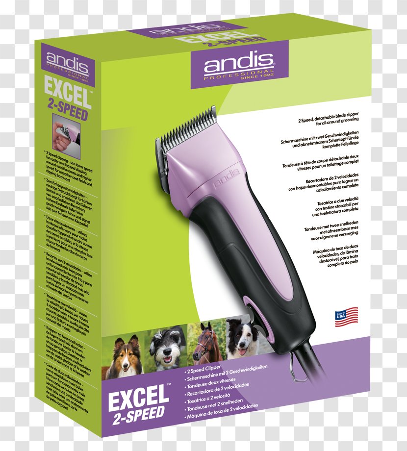 Hair Clipper Andis Excel 2-Speed 22315 Dog Groomer - Scissors - Trim Package Transparent PNG
