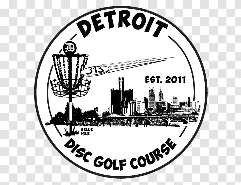 Logo Detroit Lions Pistons Disc Golf - Stencil Transparent PNG