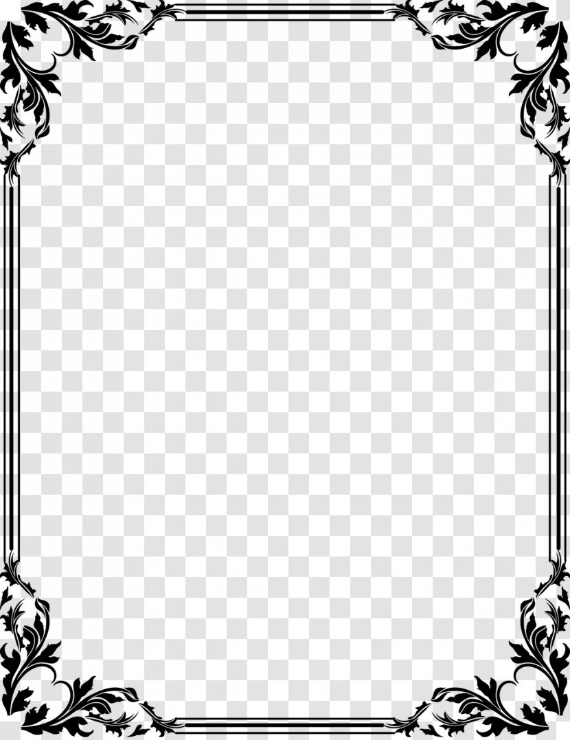 Borders And Frames Picture Clip Art - Monochrome - Text Design Template Transparent PNG