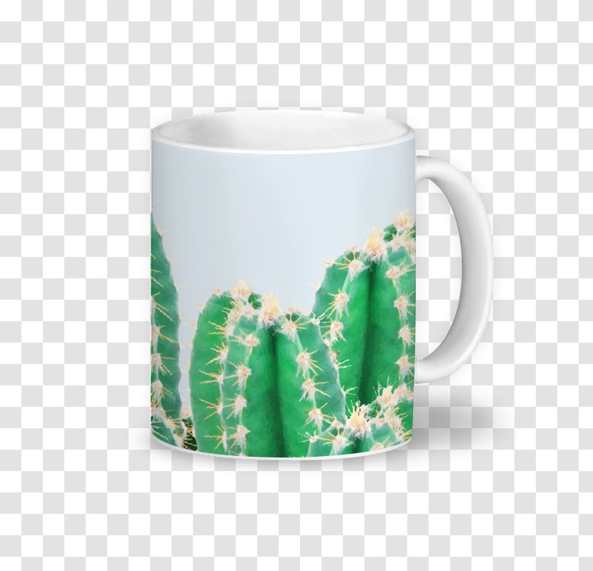 Mug Coffee Cup Cactaceae Tableware Canvas Print - Flowerpot - Watercolor Cactus Transparent PNG