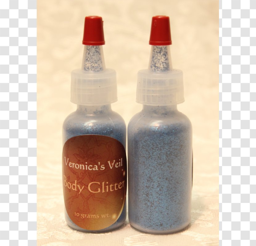 Veil Of Veronica Blue Yellow Glass Bottle Transparent PNG