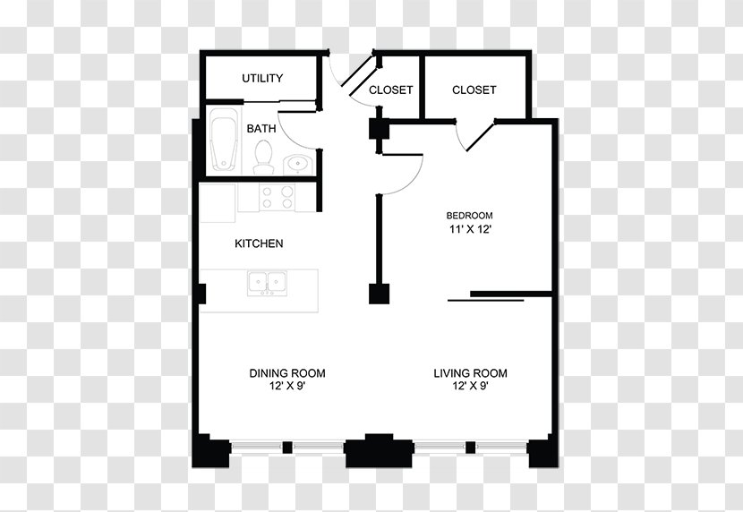 Floor Plan Apartment Building Cherry Hill Towers - Technology Transparent PNG