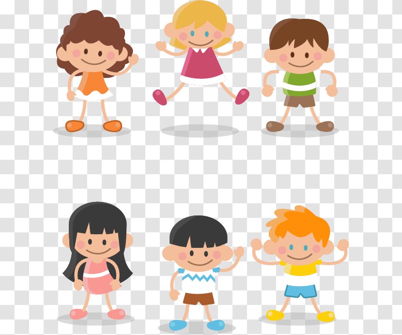 Boy Child Cartoon Clip Art - Drawing - The Image Of A Group Children Transparent PNG