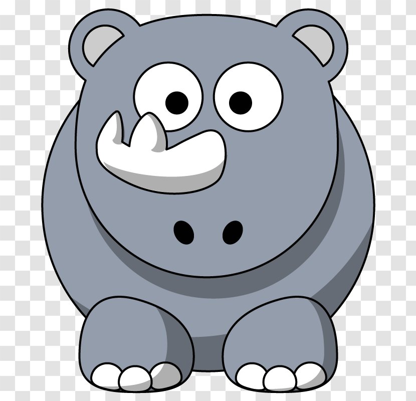 Cartoon Rhinoceros Symbol - Tree Transparent PNG