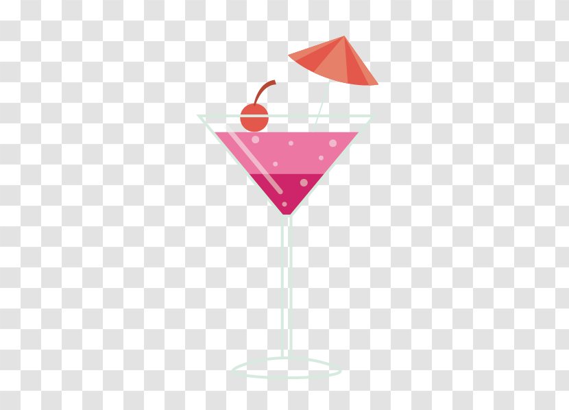 Pink Lady Martini Cosmopolitan Cocktail Garnish - Wine Glass - Drinks Transparent PNG