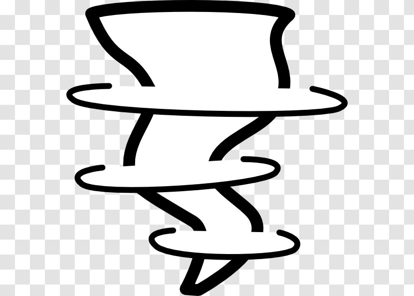 Tornado Animation Clip Art - Black And White - Vector Transparent PNG