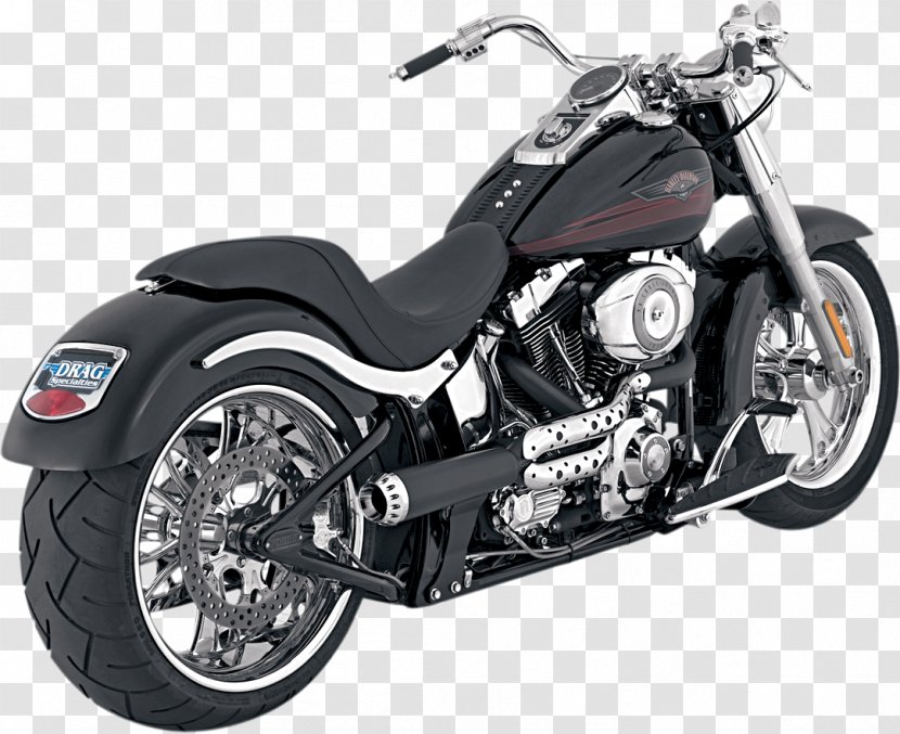 Exhaust System Softail Harley-Davidson FLSTF Fat Boy Motorcycle - Cruiser Transparent PNG
