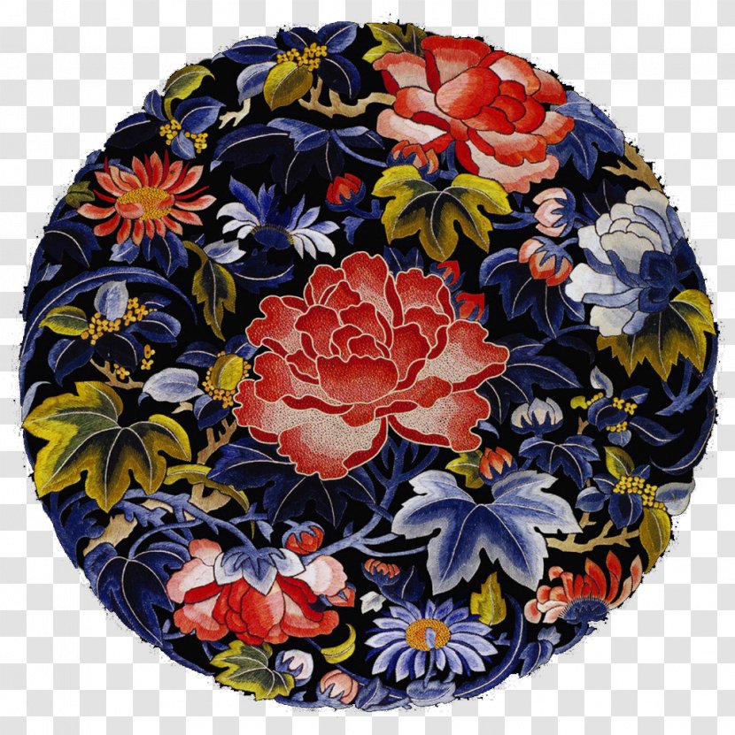 China Embroidery Tradition Handicraft - Qing Style Lotus Pattern Transparent PNG