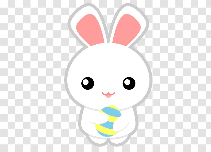 Easter Bunny European Rabbit Domestic Clip Art - Egg - Clipart Transparent PNG