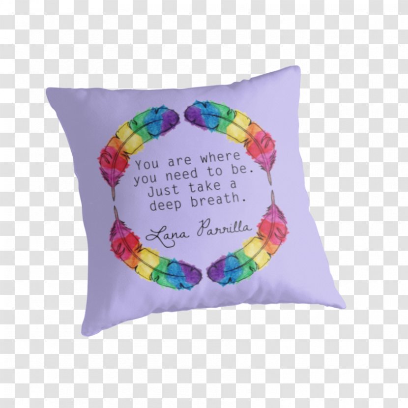 Throw Pillows Cushion Sounds Good Feels - Lana Parrilla Transparent PNG