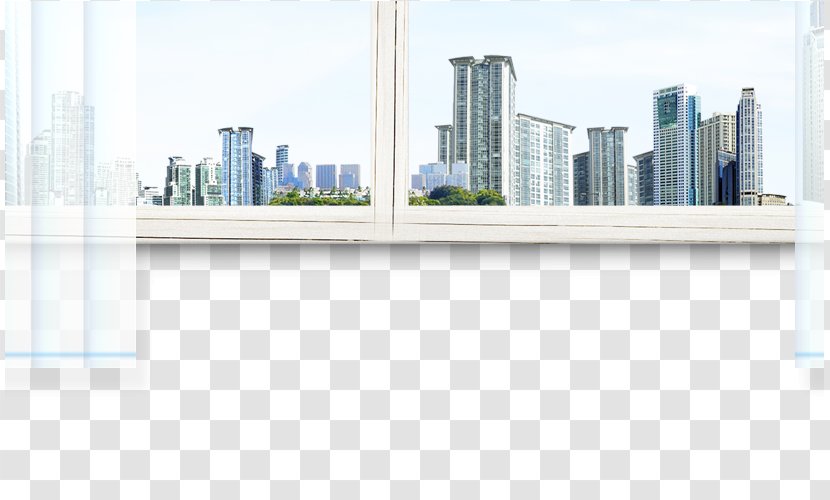 Window Treatment Blind Curtain Glass - City - Lookout Windows Creative Transparent PNG