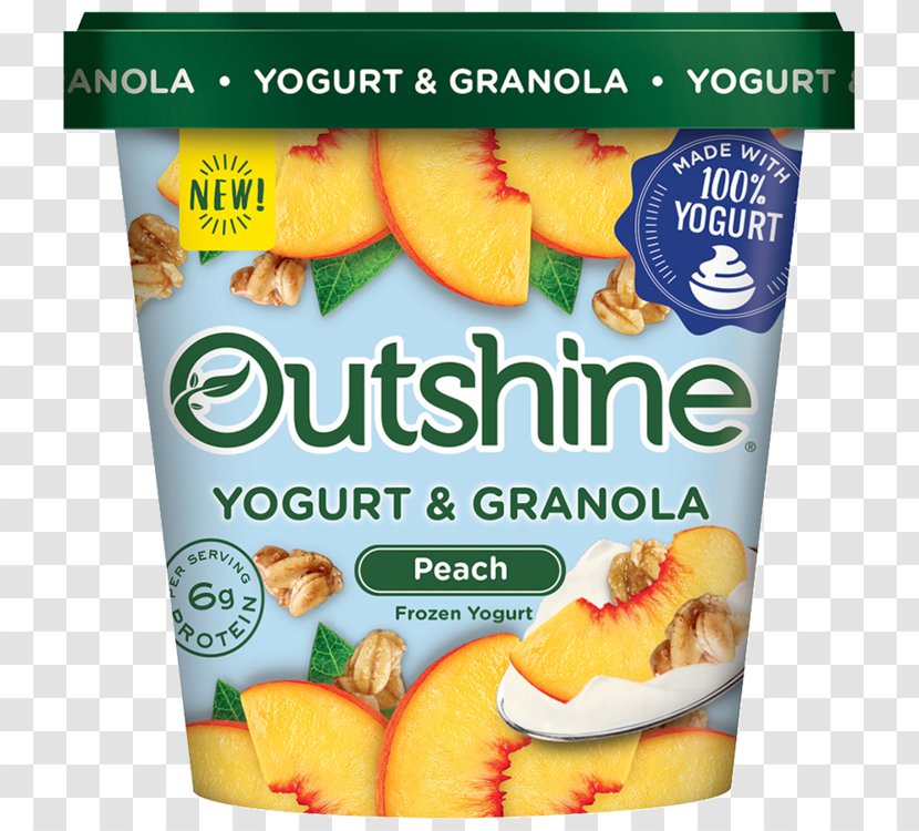 Frozen Yogurt Açaí Na Tigela Granola Cream Milk Substitute - Food - Peach Transparent PNG