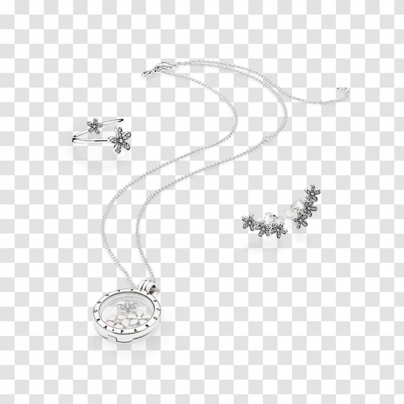 Charm Bracelet Earring Pandora Necklace - Silver Transparent PNG