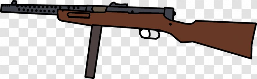 Trigger Beretta Model 38 Firearm Weapon Submachine Gun - Silhouette - Aac Honey Badger Transparent PNG