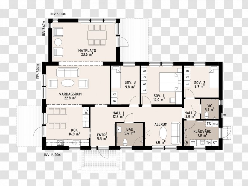 Floor Plan Nybro Municipality Villa House Planlösning - Wc Transparent PNG