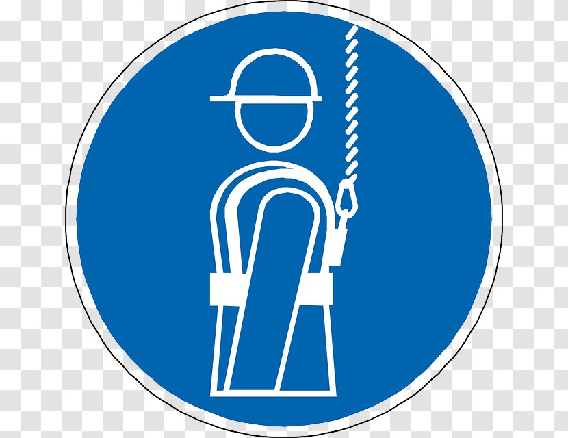 Fall Protection Personal Protective Equipment Symbol Falling - Signage - Safety Harness Vector Drawing Transparent PNG