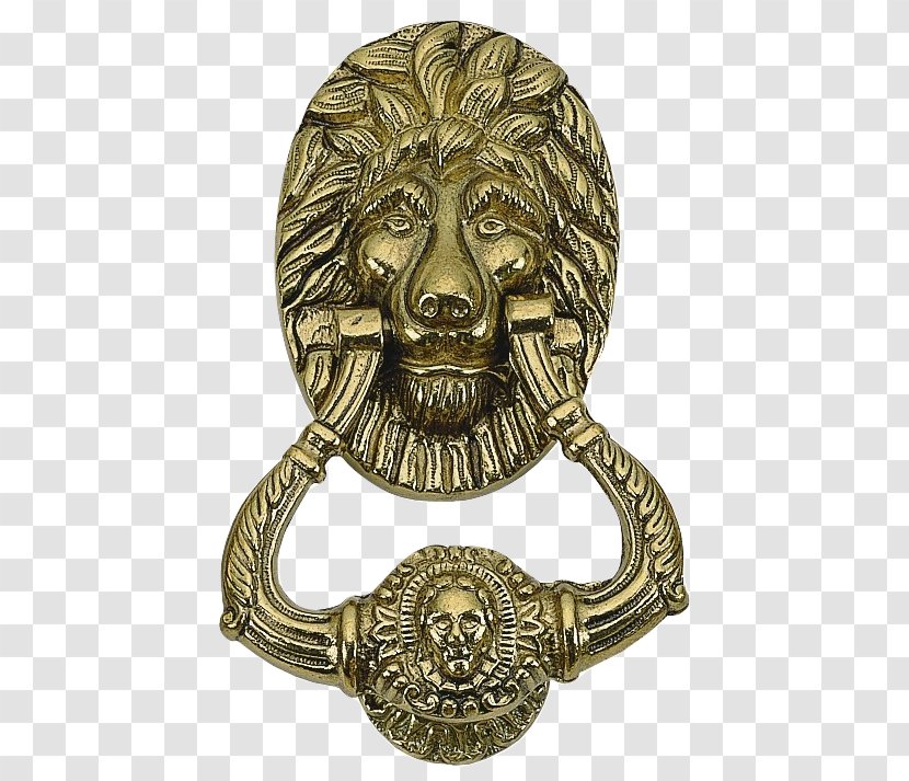 Lion Door Knockers Brass Bronze - Knocker Transparent PNG
