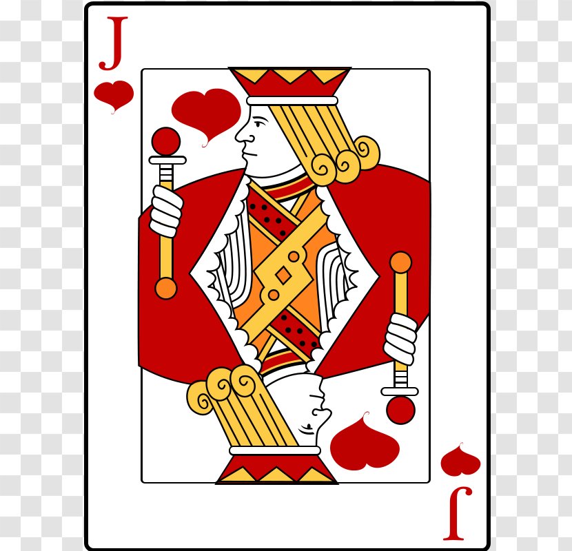 Knave Of Hearts Playing Card Jack Suit - Fictional Character - Heart Cards Transparent PNG