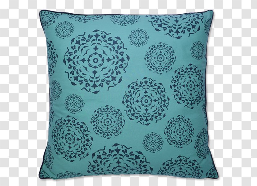 Throw Pillows Damask Teal Couch - Light Blue - Pillow Transparent PNG