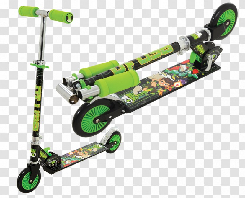 Kick Scooter Authentic Sports Black / Green Folding InSPORTline DARPEJE OPAW199 Flex Scooters With Non-Slip Deck/120 Mm PVC Front Wheel And Rear Brake YooHoo & Friends - Frog - Battery Operated Bike Horn Transparent PNG