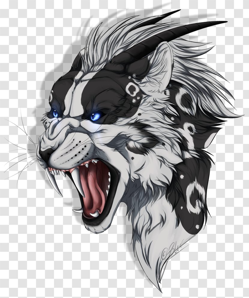 Drawing Cat Line Art - Mythical Creature - Roar Transparent PNG