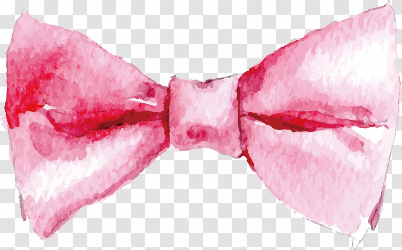 Watercolor Painting Pink - Bowknot Transparent PNG