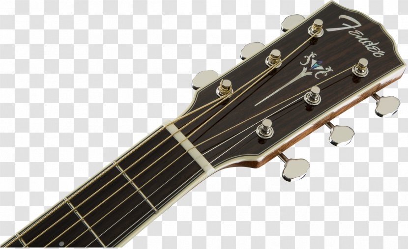 Fender Musical Instruments Corporation Acoustic Guitar Dreadnought Paramount PM3 Deluxe Triple-0 Electric - Flower Transparent PNG