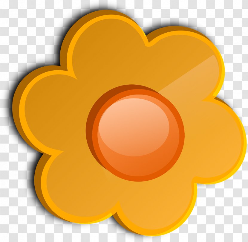 Orange Yellow Flower Clip Art Transparent PNG
