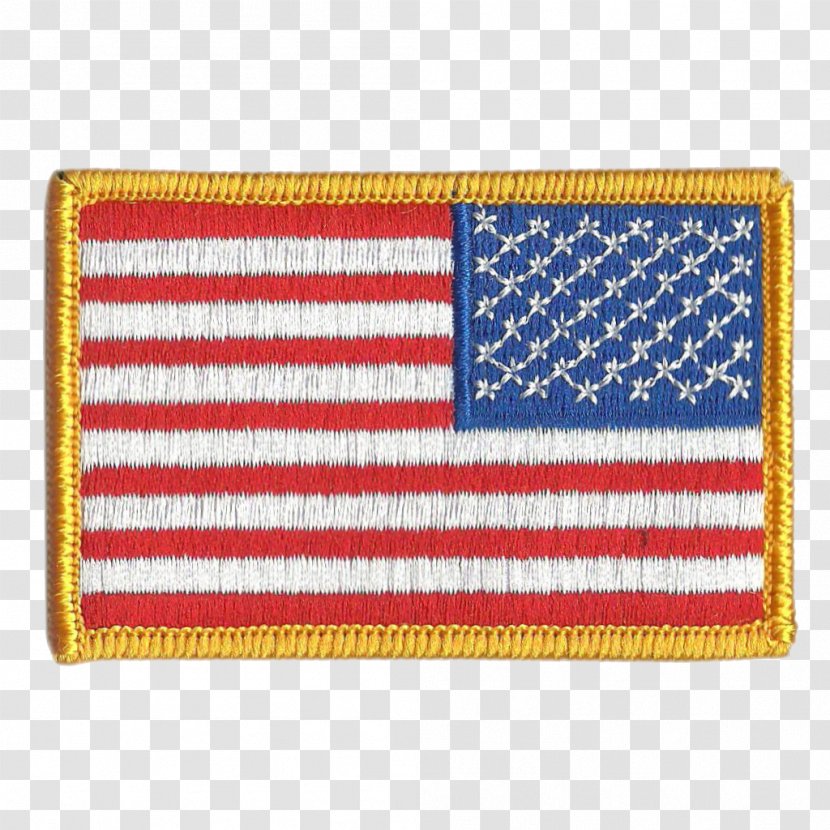 Flag Of The United States Patch Embroidered Military - Army Transparent PNG