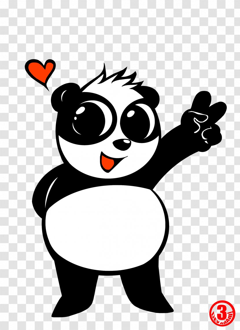 Giant Panda Red Bear Drawing Cuteness - Frame Transparent PNG