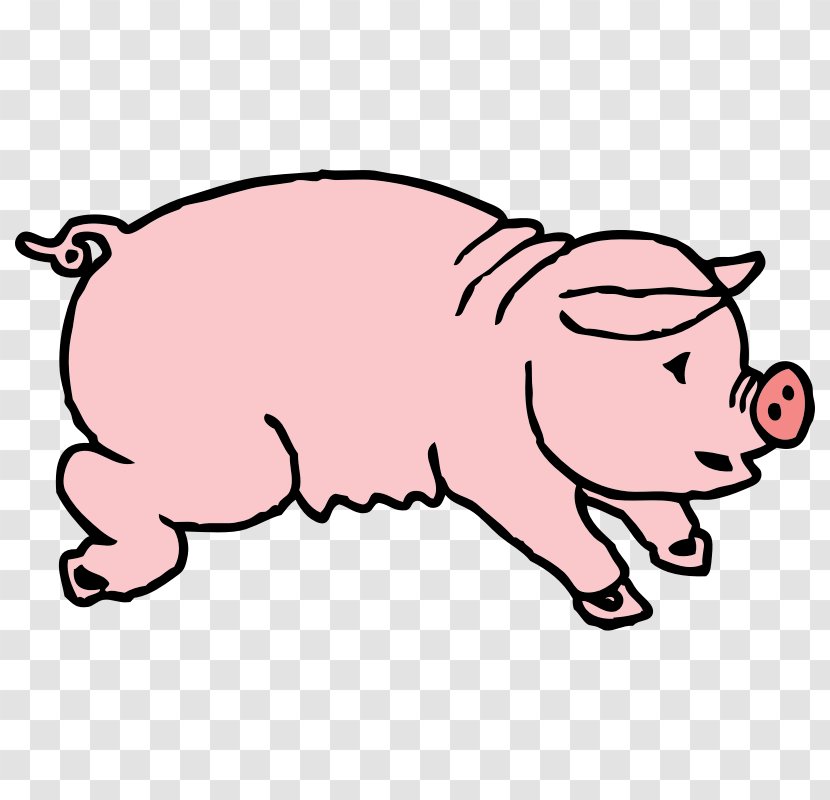 Domestic Pig Boar Hunting Free Content Clip Art - Frame - Cartoon Hog Pictures Transparent PNG