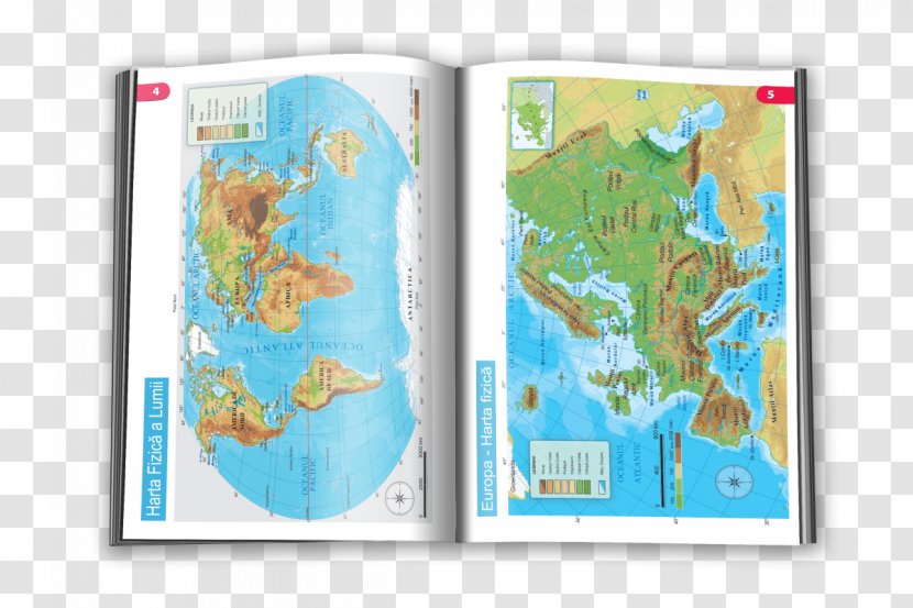 Atlas Geography Map Book Publishing - Romania Transparent PNG
