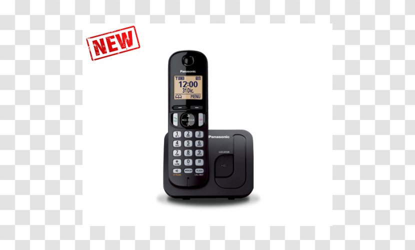 Cordless Telephone Digital Enhanced Telecommunications Landline Panasonic LCD - Desk Transparent PNG