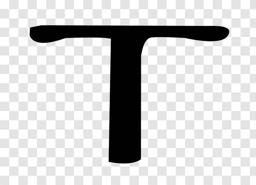 Tau Cross Symbol - Table Transparent PNG