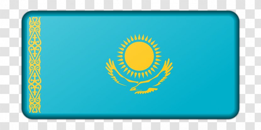 Heraldic Flag Banner Of Kazakhstan - Photography Transparent PNG