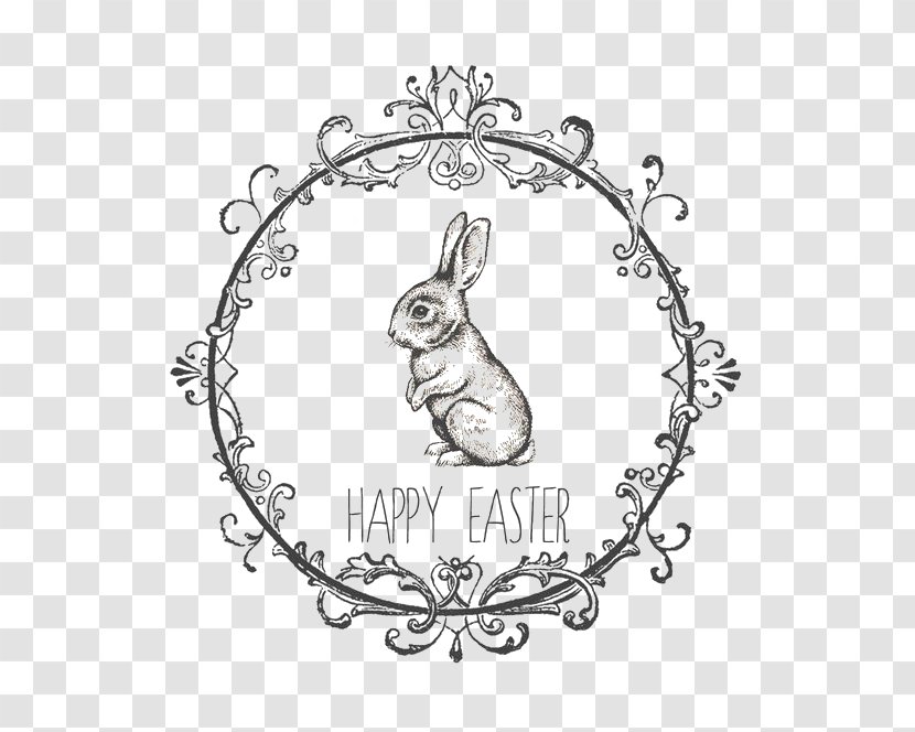 Easter Bunny Angora Wool Christmas Antique - Silhouette - Retro Rabbit Transparent PNG