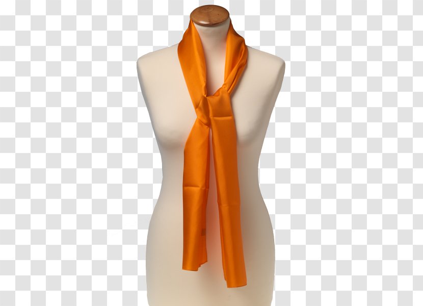 Scarf Necktie Silk Orange Foulard - Shirt Transparent PNG