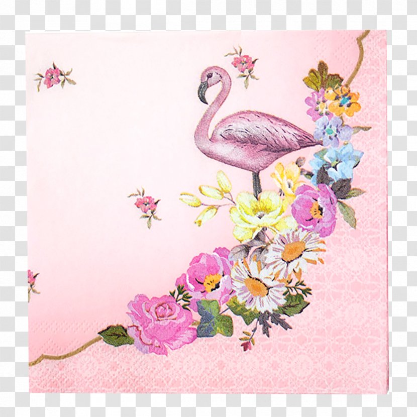 Cloth Napkins Table Flamingo Paper Tea Party - Greeting Card - Printing Transparent PNG